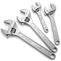 HORUSDY 4-Piece Adjustable Wrench Set, CR-V Steel, Adjustable Wrenches Set(6-inch, 8-inch, 10-inch, 12-inch)