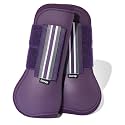 HORZE Adepto Open Front Tendon Boots | Durable Shell with Neoprene Lining - Blackcurrant Purple - Cob