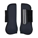 HORZE Adepto Open Front Tendon Boots | Durable Shell with Neoprene Lining - Dark Navy - Warmblood