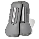 HORZE Adepto Open Front Tendon Boots | Durable Shell with Neoprene Lining - Steel Grey - Horse