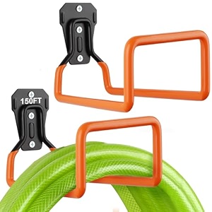 hose holder stand wall mount 2pcs heavy duty garden hose hanger reel