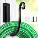 Hose Holder Wall Mount: 8 Inch Metal Heavy-Duty Garden Hose Hanger Outdoor