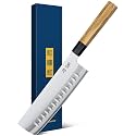 HOSHANHO Nakiri Knife 7", Sharp Japanese Kitchen Knife for Vegetable &amp; Meat