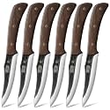 HOSHANHO Steak Knives Set of 6, Sharp 4.5" Non Serrated Steak Knife Set