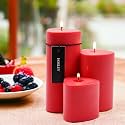 HOSLEY Apple Cinnamon Fragrance Pillar Candles| Candles for Decoration and Gifting| Heart Shape Scented Pillar Candles Perfect for Home Decor, Anniversary, Birthday, Pack of 3(Variable Sizes)