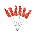 Hosley Artificail Flowers, 6 Pcs Orchid Phalaenopsis Touch Flowers 28 Inch Long- for Wedding Party, Graden Decoration, Farmhouse, Home Décor, Office Décor, Wedding, Spa