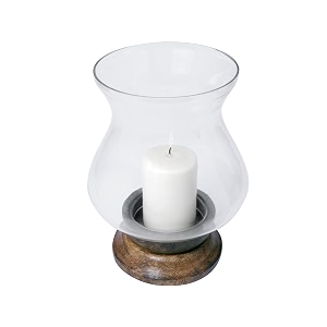 hosley pillar candle holder beautiful table top candle holder with pillar candle wood amp glass clear pack of 1