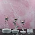 Hosley Clear Glass Tealight Candle HoldersWhite Tealight