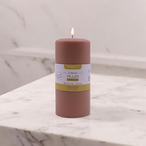 hosley 6 inch long eucalyptus mint fragrance green pillar candles soy amp paraffin wax candles for home decor party wedding gifting90 hours burn time275 inch diameterpack of 1