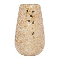 Hosley Gold Mosaic Glass Candle Holder/Vase 8 Inch High. Ideal Gift for Wedding Party Favor Spa Home Bridal Reiki Meditation