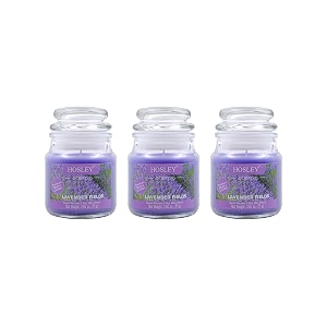 hosley lavender fields fragrance jar candle pack of 3 265 oz waxfragrance candles for homescented candlesjar candlesburn time 15 hoursfragrance candlehome decoration soy blend wax