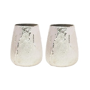 hosley mercury glass votive tealight candle holder with set of 6 free tealightsmercury tealight holder perfect for home decor birthday wedding45 inch diameterpack of 2 55 inch long each