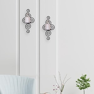 hosley set of 2 decorative wall sconcecandle holder with free candles