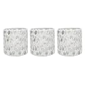 Hosley Mosaic Glass Votive Tealight Candle Holder with Set of 6 Free Tealights|Silver Tealight Holder Perfect for Home Decor, Birthday, Wedding, Parties|3 Inch Diameter(Pack of 3, 3 Inch Long Each)