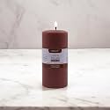 HOSLEY 6 Inch Long Rustic Sandalwood Fragrance Brown Pillar Candles| Soy &amp; Paraffin Wax Candles for Home Decor, Party, Wedding, Gifting|90 Hours Burn Time|2.75 Inch Diameter|Pack of 1