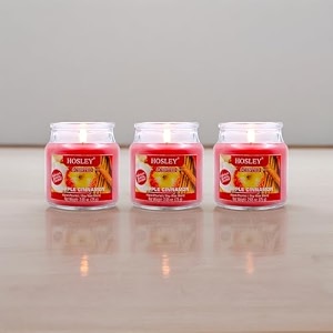 hosley sweet pea jasmine fragrance jar candle pack of 3 265 oz waxfragrance candles for homescented candlesjar candlesburn time 15 hoursfragrance candlehome decoration soy blend wax
