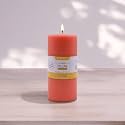 HOSLEY 6 Inch Long Tropical Mist Fragrance Yellow Pillar Candles| Soy &amp; Paraffin Wax Candles for Home Decor, Wedding, Party, Gifting|90 Hours Burn Time|2.75 Inch Diameter|Pack of 1