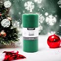 HOSLEY 6 Inch Long Unscented Green Pillar Candles| Decoration Candles|Soy &amp; Paraffin Wax Candles Perfect for Home Decor, Party, Wedding, Gifting|90 Hours Burn Time|Smokeless &amp; Dripless|Pack of 1