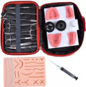 hospiclub Dental Suture Practice Kit with Intravein Muscular Pad, Surgical Tools & Threads Dressing Forceps