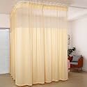 Hospital Curtain with Flat Hooks for Hospital Medical Clinic SPA Lab Cubicle Curtain Divider Privacy Screen (Color : Dark Yellow, Size : 1*(10ft Wide x7ft Tall))