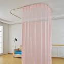 Hospital Curtain with Flat Hooks for Hospital Medical Clinic SPA Lab Cubicle Curtain Divider Privacy Screen (Color : Pink, Size : 1*(8ft Wide x7ft Tall))