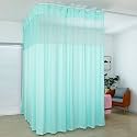 Hospital Curtain with Flat Hooks for Hospital Medical Clinic SPA Lab Cubicle Curtain Divider Privacy Screen (Color : Cyan, Size : 1*(7ft Wide x8ft Tall))