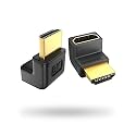 Hoss® 8K HDMI 90 and 270 Degree Adapter, HDMI 2.1 Male to Female Adapter,Support 8K@60Hz,4K@120Hz, Dynamic HDR,3D, eARC -(Black)