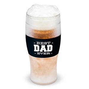 host freeze best dad ever insulated glass tumbler for cold drinks freezable gifts for dad double wall insulated beer glass for chilled lager ipa ale amp iced coffee 16 oz set of 1