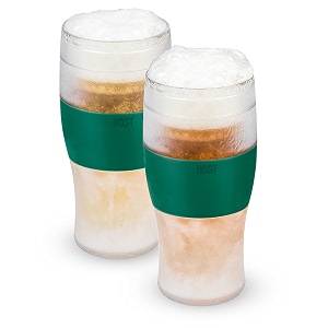host freeze frozen mugs freezable pint set beer keep your drinks cold double walled insulated glasses tumbler for iced coffee 16oz set of 2 green