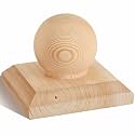 Hosuly 1 Pcs 4" x 4" (Actual 3-5/8") Fence Wood Post Cap with Ball Finial