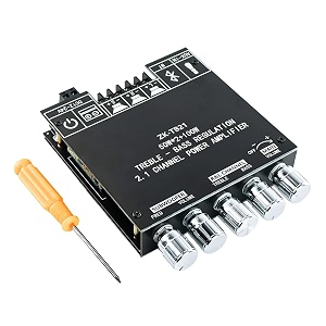 hosyond bluetooth 50 50w50w100w 21 channel subwoofer amplifier board tpa3116d2 hifi treble and bass control stereo digital audio amp board for home theater diy wireless speakers