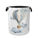 Hot Air Balloon Laundry Basket Collapsible Laundry Hamper Oxford Storage Bin for Clothes Storage, Organizer, Books and Sundries 16" X 20.8"