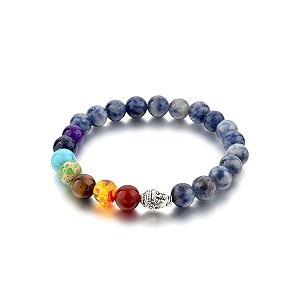 triple protection 7 chakra natural beads bracelet with certificate - harness the power of chakras for balance and harmony