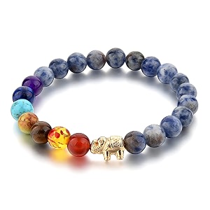 triple protection 7 chakra natural beads bracelet with certificate - harness the power of chakras for balance and harmony