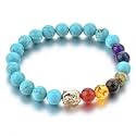 Triple Protection 7 Chakra Natural Beads Bracelet with Certificate - Harness the Power of Chakras for Balance and Harmony