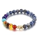 Triple Protection 7 Chakra Natural Beads Bracelet with Certificate - Harness the Power of Chakras for Balance and Harmony