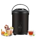 Hot Cold Beverage Dispenser Stainless Steel with Faucet, Portable Handle, 6L/8L/10L/12L Large Capacity - Ideal for Office, Home, Parties, Catering Events