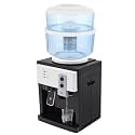 Hot and Cold Water Dispenser, 3-Temp Tabletop Dispenser, 500W Fast Heating, for 3/5 Gallon Water Bottles, Compact with Child Lock, 90℃ Hot Water and 15℃ Cold Water, for Home/Office/Dorm