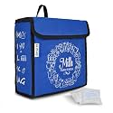 Door Hanging, Insulated &amp; Waterproof Storage for Milk Sachets, Bottles, Outdoor Gate Delivery Basket Box with Pocket for Notes and News Paper (Royal Blue, Medium(25X13X25 CM))