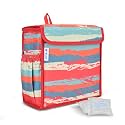 Door Hanging, Insulated &amp; Waterproof Storage for Milk Sachets, Bottles, Outdoor Gate Delivery Basket Box with Pocket for Notes and News Paper (Rainbow Red, Medium(25X13X25 CM))
