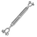 Hot Dipped Galvanized Steel Jaw and Jaw Turnbuckle - Heavy Duty Turnbuckle, 3/8" Threaded Diameter x 12in for Cables Wire Shade Sail Clotheslines - Durable,Weather Resistant