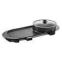 Hot Pot with Grill 2200W 2-in-1 Electric Smokeless Grill Hot Pot for 1-6 People