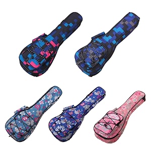 hot seal 10mm waterproof durable colorful ukulele case bag with storage 26in blue plaid