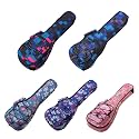 HOT SEAL 10MM Waterproof Durable Colorful Ukulele Case Bag with Storage (26in, Blue plaid)