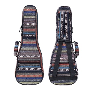 hot seal 10mm waterproof durable ethnic ukulele case bag with storage 26in bohemia no2
