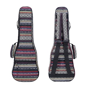 hot seal 10mm waterproof durable ethnic ukulele case bag with storage 26in bohemia no1