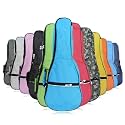HOT SEAL Waterproof Durable Colorful Ukulele Case Bag with Storage (26in, black)