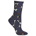 Hot Sox Women's Fun Dog Lovers Crew Socks - 1 Pair Pack - Cool &amp; Cute Wordplay Novelty Fashion Gifts