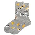 Hot Sox Women's Fun Dog Lovers Crew Socks - 1 Pair Pack - Cool &amp; Cute Wordplay Novelty Fashion Gifts