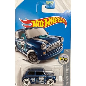 hot wheels 2017 hw snow stormers morris mini 137365 dark blue